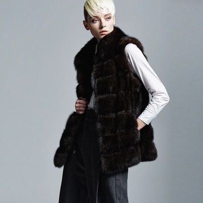 wholesale and custom high quality women winter  faux fur vest, Factory price Shenzhen Lily Cheng