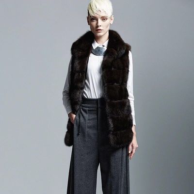 wholesale and custom high quality women winter  faux fur vest, Factory price Shenzhen Lily Cheng
