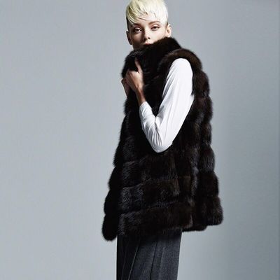 wholesale and custom high quality women winter  faux fur vest, Factory price Shenzhen Lily Cheng