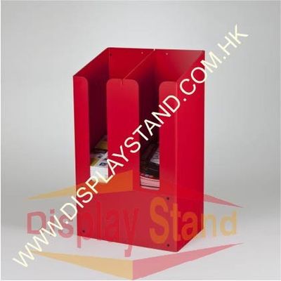 Red Recyclable Acrylic Dump Bin Durable Gloss / Matte Lamination