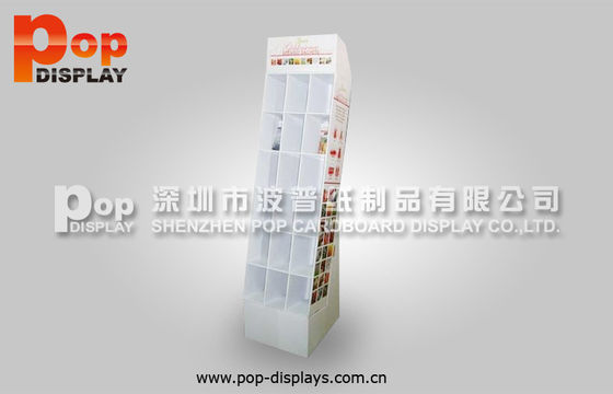 Popular Sturdy Cardboard Magazine Display , Cookbook Pocket Display Flooring Rack