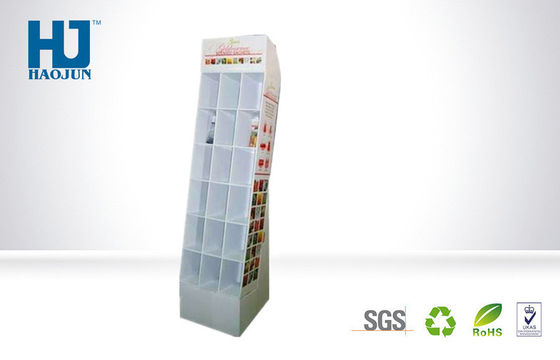 Colorful Foldable Corrugated Cardboard Magazine Displays / Cardboard Brochure Display