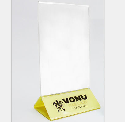 Menu Folder Acrylic Display Stands For Stars Hotel, Restort And Resturant
