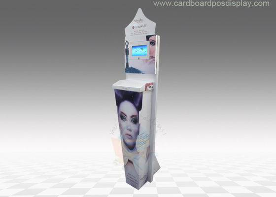 White Lotus Store Cardboard Display Stand , countertop display racks