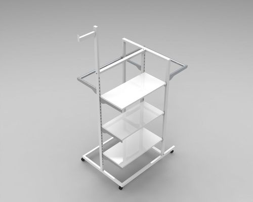 Supermarket Boutique Clothing Display Racks , Portable Clothes Rack