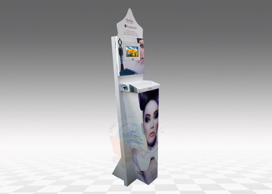 Glossy Finishing Cardboard Display Rack Corrugated With LCD Player