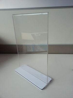 Restaurant Clear Acrylic Sign Holder Menu Stand Plexiglass Label Holders