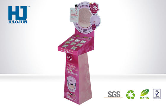 Fashionable Cosmetic Cardboard Display Stand, Corrugated Display Shelf for Makeup
