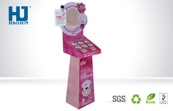 Fashionable Cosmetic Cardboard Display Stand, Corrugated Display Shelf for Makeup