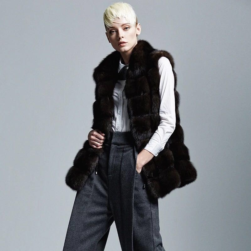 wholesale and custom high quality women winter  faux fur vest, Factory price Shenzhen Lily Cheng