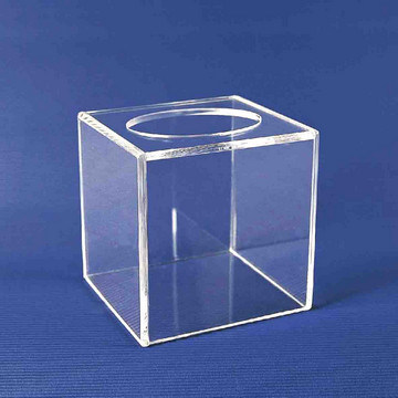 Promotional Clear Acrylic Tissue Box For Home / Hotel  20cm * 20cm * 20cm