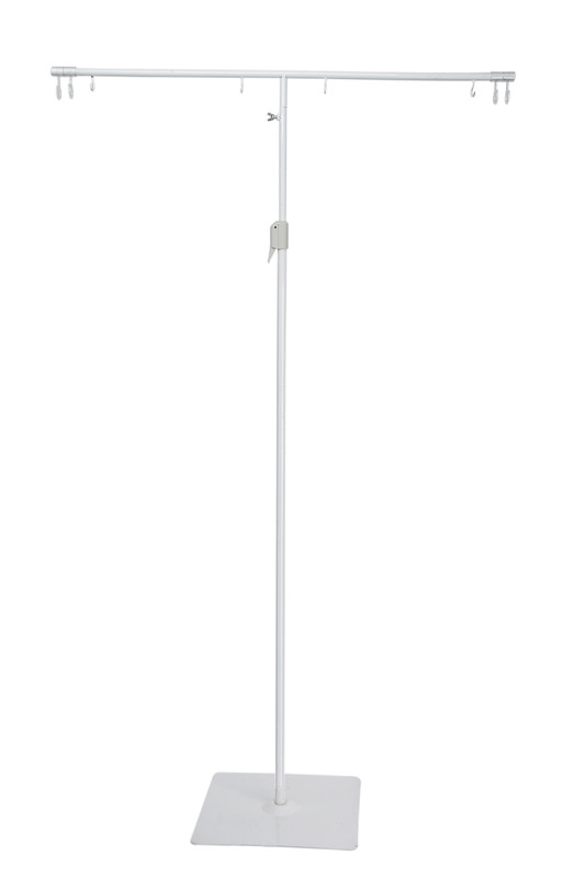 Adjustable Height POS Sign Holder Display Stand With White Powder Painting