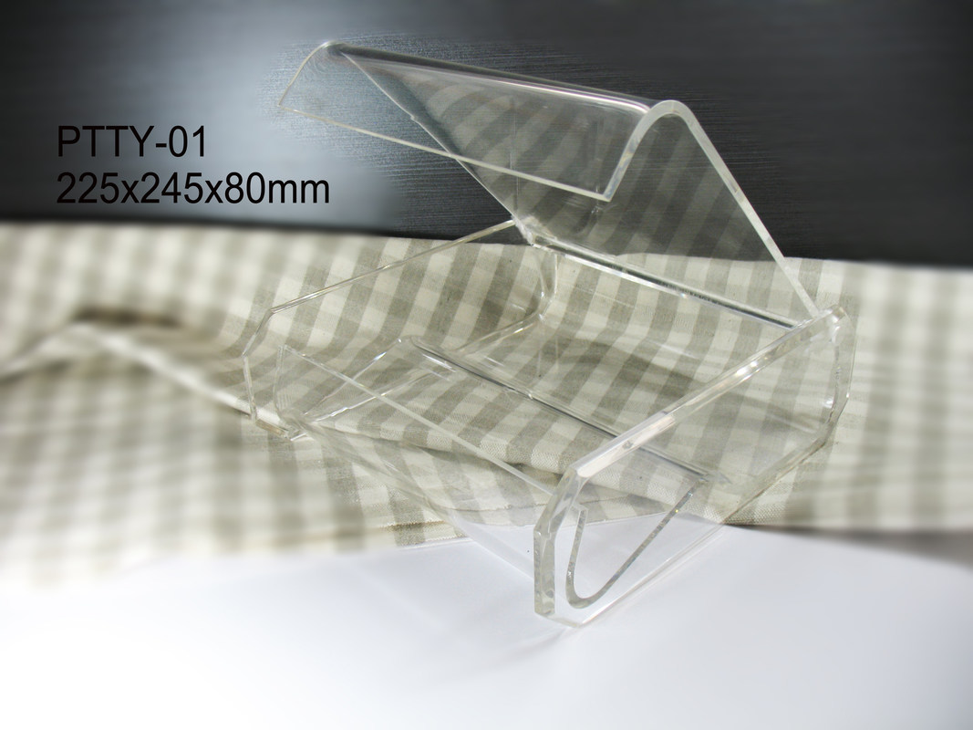 Transparent Acrylic Display Stands Acrylic Brochure Holder Amenities Tray